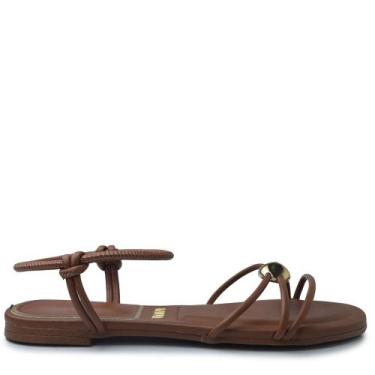 Imagem de Sandália Rasteira Vizzano Feminina 6528.109, 37, Marrom