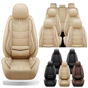 Imagem de Capas de assento de carro adequadas para Toyota Highlander 2000-2025, capa de assento de carro de 7 assentos, antiderrapante, impermeável, respirável, couro sintético, capas de assento automotivas