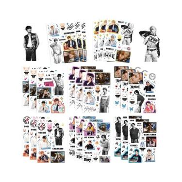 Imagem de Adesivos Impermeáveis Kpop Skz Série 8PCS Para Caderno, Skateboard, DI