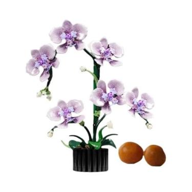 Imagem de Blocos De Montar De Orquídea Phalaenopsis Para Meninas, 619 Peças, Mod