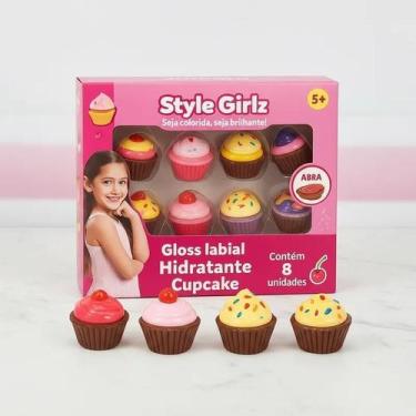 Imagem de 8 Cupcake Gloss Estilo Girls Infantil Kids Hidratante Labial Batom Lab