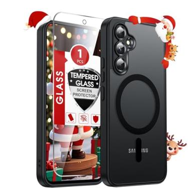 Imagem de LeYi Capa para celular Galaxy A54-5G: Capa compatível com Samsung A54 5G [Mag-Safe Fit] com protetor de tela, película fosca translúcida de toque suave e proteção de nível militar Funda para A 54