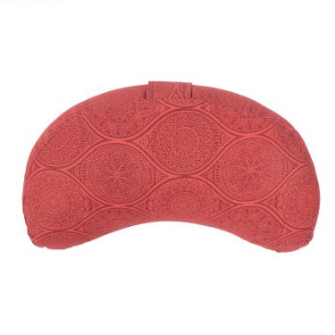 Imagem de YOGATERIA Bodhi Almofada de meditação Zafu Yoga Lua Maharaja | Puf de assento Yoga | Recheio Casca Trigo Sarraceno e Capa em Algodão (mayuri/bordô)