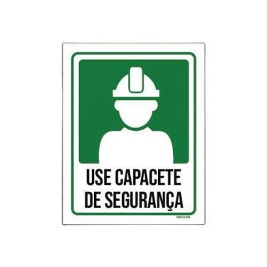 Imagem de Placa Sinalização Use Capacete Segurança 18X23 - Sinalizo.Com