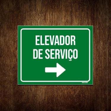 Imagem de Placa Identificação Elevador De Serviço 18x23cm 5un - Sinalizo.Com