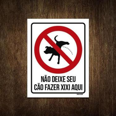 Imagem de Placa Atenção Não Deixe Seu Cão Fazer Xixi Aqui V 27X35 - Sinalizo.Com