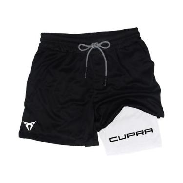 Imagem de Bermuda Esportiva Masculina De Secagem Rápida E Respirável Em Dupla Ca