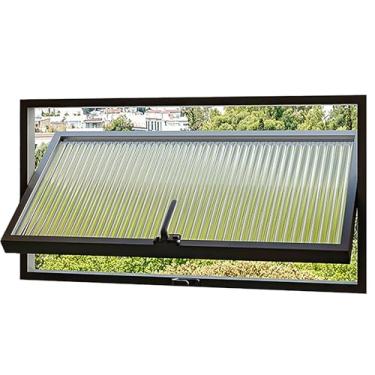 Imagem de Janela de metal retangular de montagem embutida, janela de vidro temperado rotativa de 360° com alças, funil embutido substituição de ventilação para banheiro cozinha sala de estar (PRETO-GB-31,5 ×