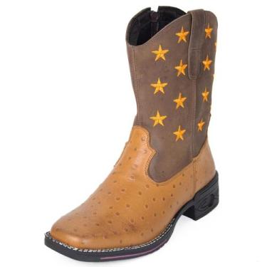 Imagem de Bota Texana Feminina Couro Estrela DIfranca - VF202B - Whisky, 38