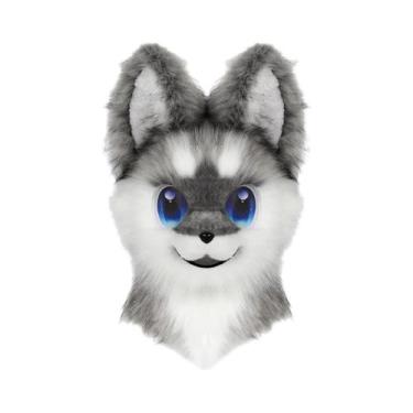 Imagem de Máscara De Cabeça De Animal De Pelúcia Fofa, Acessório De Fantasia De 