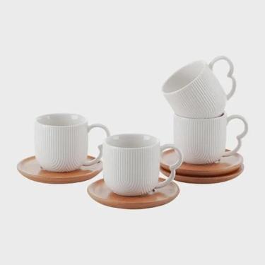 Imagem de Conjunto de xicaras ceramica cafe 90ml 8 pecas oasis - Hauskraft