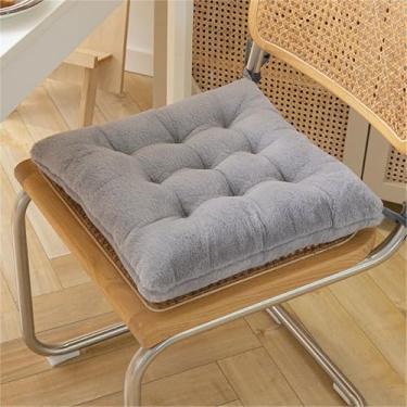 Imagem de Almofadas de cor sólida para cadeiras de jantar, antiderrapantes, macias e espessas, com amarras, para móveis de jardim e sala de jantar.