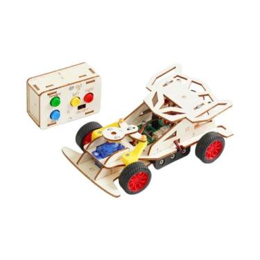 Imagem de Carro RC De Madeira DIY Para Crianças Com Quatro Rodas, Brinquedo Educ