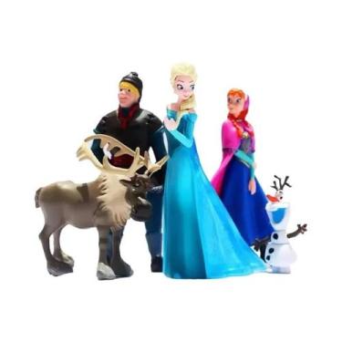 Imagem de Figuras De Ação Da Princesa Frozen Anna Elsa Kristoff Sven Olaf Conjun