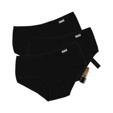 Imagem de Calcinhas De Algodão plus Size Femininas 3 Peças, Cuecas Macias Em Cor