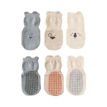 Imagem de Meias Antiderrapantes Para Bebês, Meninos E Meninas, 3 a 5 Pares, Padr