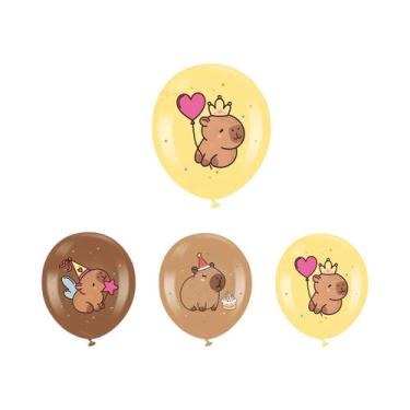 Imagem de Balões De Látex De Capivara De 12 Polegadas Para Aniversário De Crianç