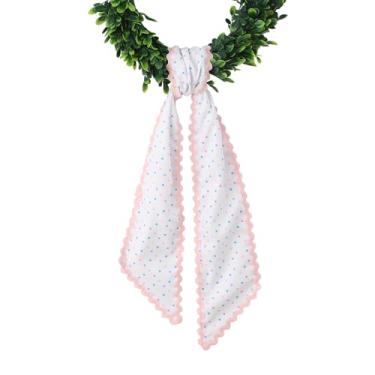 Imagem de DYSHAYEN Faixa de guirlanda para porta da frente, acessórios de guirlanda de lona com acabamento em rac RIC para entrada de quintal, interior, exterior, chá de panela, páscoa e casa (bolinhas)