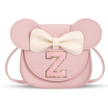 Imagem de Hincoo Bolsa infantil, bolsa para meninas pequenas, Letra rosa, Z