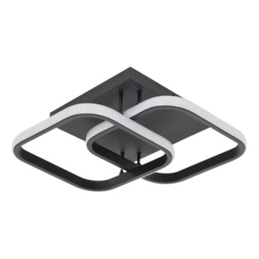 Imagem de Luminária Led Moderna Quadrada 26W Bivolt 3 Em 1 Preto