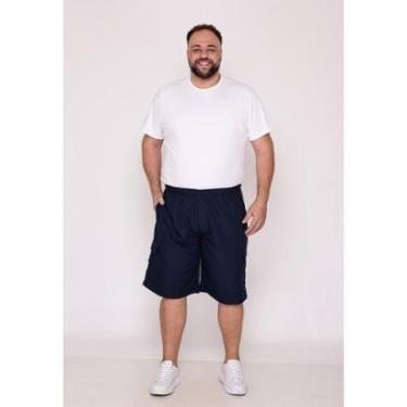Imagem de Bermuda Masculina Nylon Extra Plus Size 7955 Azul Marinho-Masculino