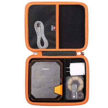 Imagem de FBLFOBELI Capa rígida para máquina de etiquetas industriais Makeid P31, impressora de etiquetas de transferência térmica, suporte portátil de armazenamento de etiquetadora Bluetooth (apenas capa)