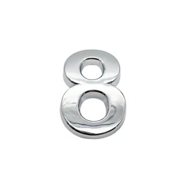 Imagem de NumRealm Número da casa, números de caixa de correio de porta, endereço 3D à prova d'água casa apartamento hotel autoadesivo sinalização, prata - 8