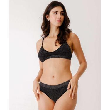 Imagem de Calcinhas Fio Dental Lurex Sem Costura Marisa Preto-37008, Preto, P