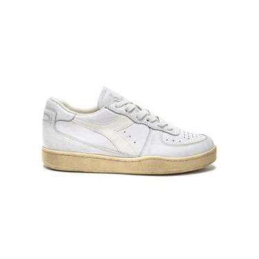 Imagem de Tênis Casual Unissex Diadora MI Basket Low Used Branco-Unissex