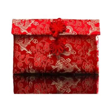 Imagem de Envelopes Tradicionais Chineses De Brocado Vermelho Para Presentes De 