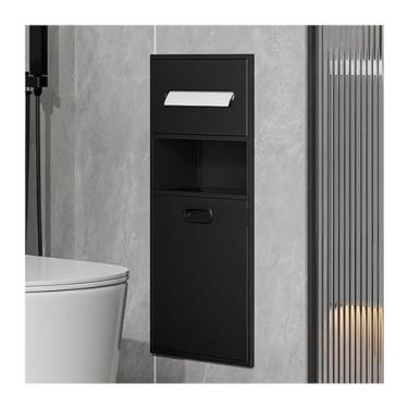 Imagem de Nicho de chuveiro de aço inoxidável à prova d'água - Prateleira de alcova embutida para artigos de higiene pessoal, xampu, armazenamento de papel higiênico - Organizador moderno de banheiro e solução