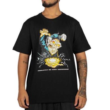 Imagem de Camiseta Oakley Mad Science SM25 Masculina Blackout, G, Preto