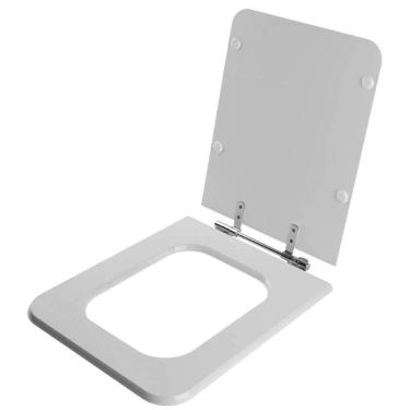 Imagem de Assento Sanitario Poliester Square Cinza Platina Para Vaso