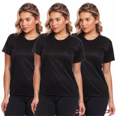 Imagem de Kit 3 Camisas Academia Esportiva Com Proteção Uv Feminina-Feminino