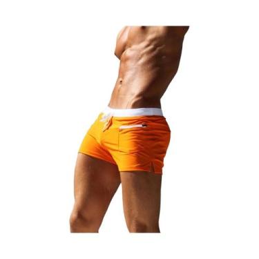 Imagem de Shorts De Natação Masculinos De Secagem Rápida Com Bolso Com Zíper, Bo