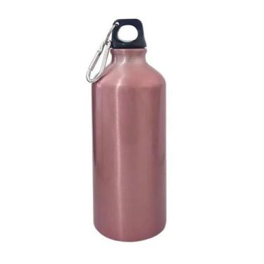 Imagem de Garrafa de Alumínio Rose Tampa Mosquetão p/ Sublimação 600ml - BC
