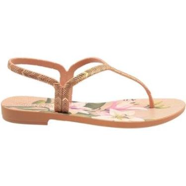 Imagem de Sandália Rasteira De Dedo Grendha Floral Feminina-Feminino