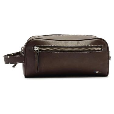 Imagem de Necessaire Bolsa Masculina Reserva Parma Couro Preta-Masculino