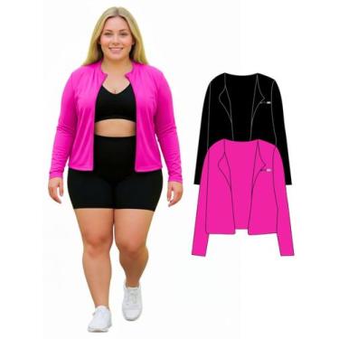 Imagem de Kit 2 Casacos Camisas Sem Zíper Proteção UV FPU50 Feminina Plus Size -