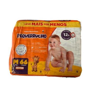 Imagem de Fralda Pequerrucho Hiper Tamanho M 66 Unidades