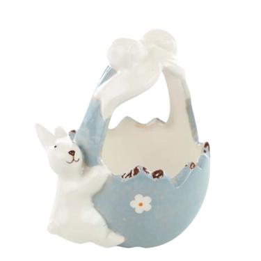 Imagem de Cesta De Pascoa Pote Rainbow Em Cerâmica Rosa 11x9cm 1094531