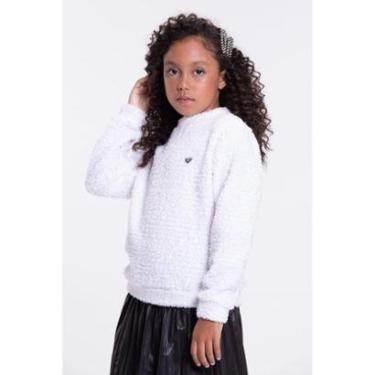 Imagem de Blusão Infantil Menina Pelinho Branco-Unissex