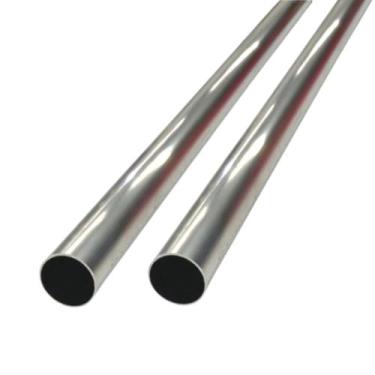 Imagem de 2 Tubo Barra Alumínio 60cm Redondo 16mm Ext. Churrasqueira - ALUMINIO 