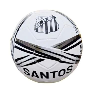 Imagem de Bola De Futebol De Time Santos Nº5 Campo Oficial Licenciada Com Toque 