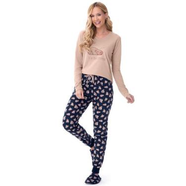 Imagem de Pijama Manga Longa em Algodão Estampa Capivara - Zee Rucci, GG