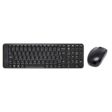 Imagem de Kit Teclado E Mouse Logitech Mk220, Sem Fio, ABNT2, Preto - 920-004431-C