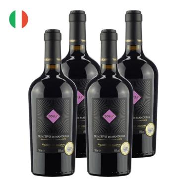 Imagem de Kit 4 Vinhos Zolla Primitivo di Manduria Tinto Itália 750ml