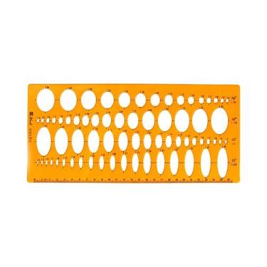 Imagem de Régua Circular Oval Durável De Resina K Para Desenho, Medição E Gabari