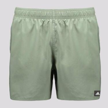 Imagem de Shorts de Natação Adidas Solid CLX Verde-Masculino
