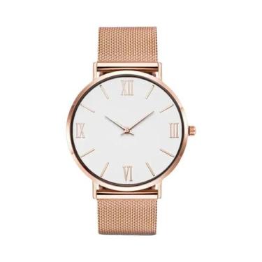 Imagem de Relógio De Pulso Analógico De Moda Feminina, Luxo Simples Com Pulseira